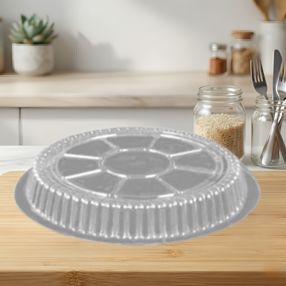 7″ ROUND CLEAR DOME LIDS FOR ALUMINUM PANS