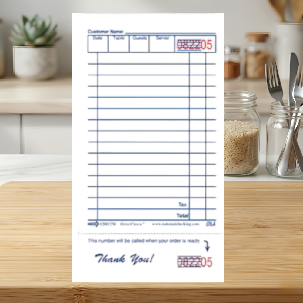 GUEST CHECK 3-11_32″ X 6″ BLUE – SINGLE PADS