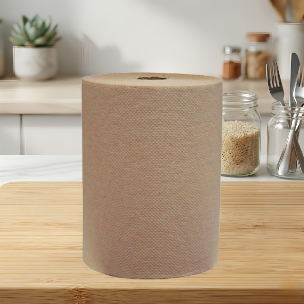 HARDWOUND PAPER TOWEL ROLL KRAFT 800′