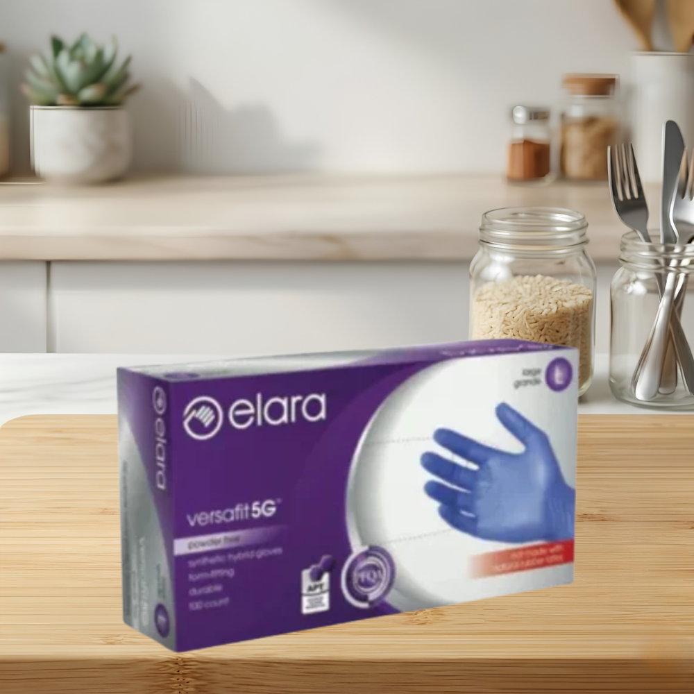 MEDIUM SYNTHETIC BLUE GLOVES