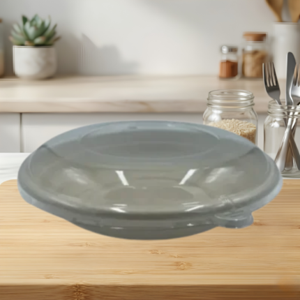 RPET FLAT BOWL LIDS FOR 24-48 OZ BAMBOO BOWLS